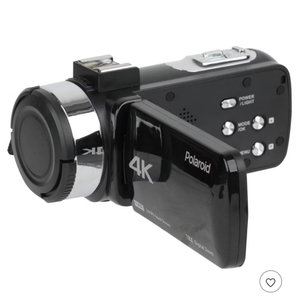 Polaroid 4K 18X Zoom Touch Screen Wi-Fi Camcorder